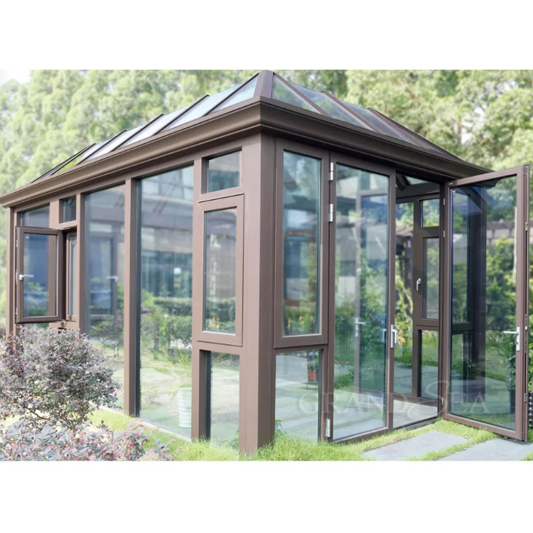 Customizable sunroom small lean to terrarium conservatory cheap prefabricated vertical solarium