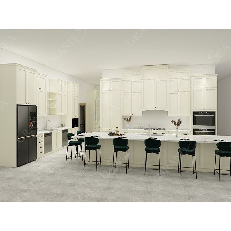 Luxury Malaysia High Gloss Acrylic Kitchen Cabinet With Large Island