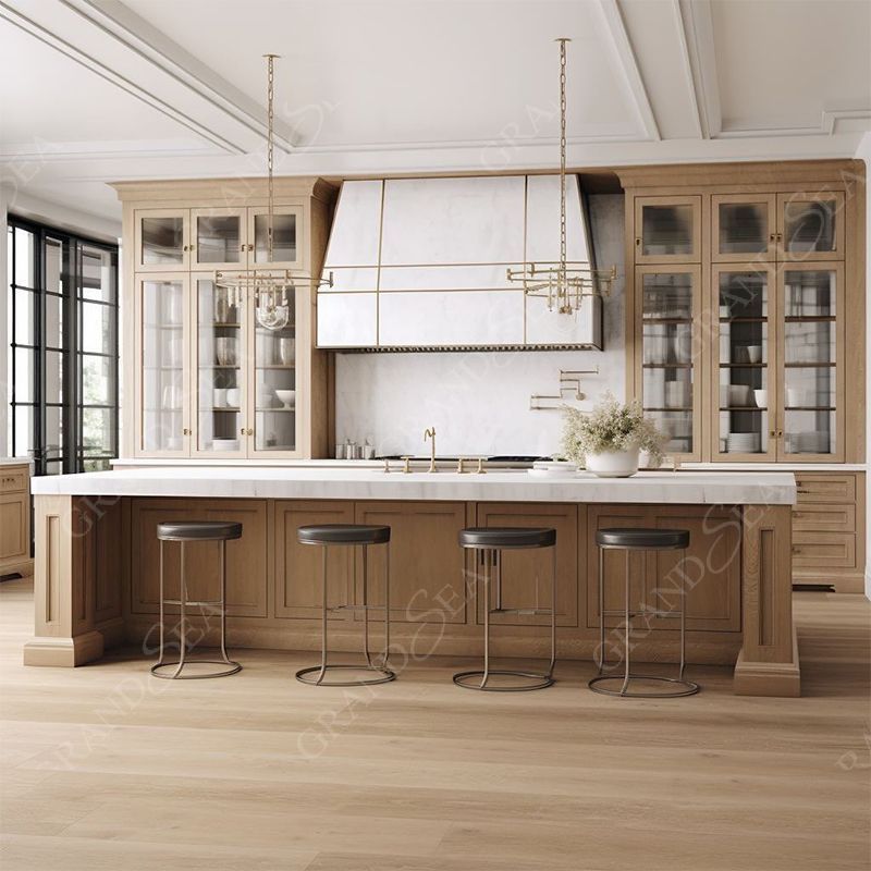 Manufacturer Complete Solid Wood Luxury Design Kitchen Cabinets