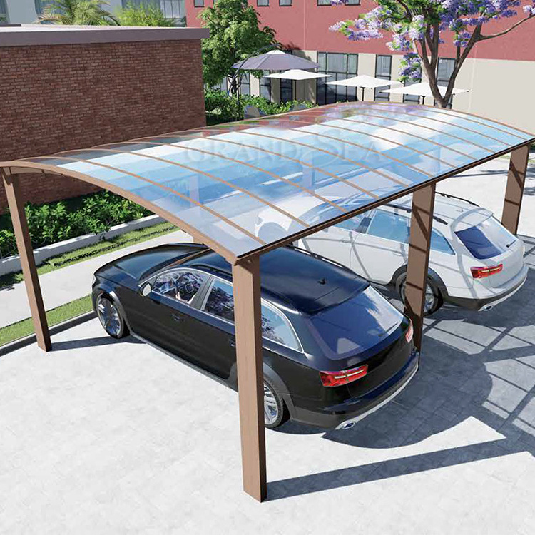 Free Standing UV Protection Car Garages aluminum Carport Polycarbonate Roof Aluminum Carport Garage