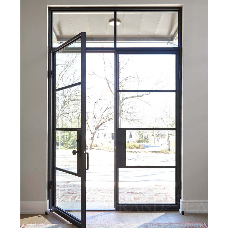 european standard double panels swing style entry doors black wrought iron iron single safety swing door design