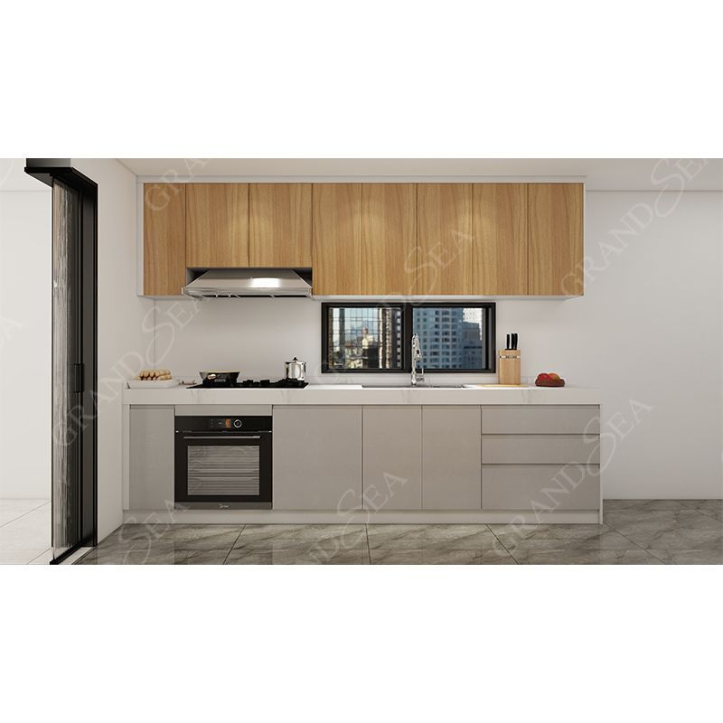 China Factory Custom Melamine Wood Kitchen Cabinet Modern Kitchen Designs