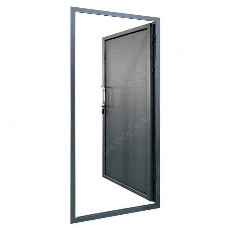 Chinese supplier anti rust waterproof aluminum alloy panel  security door interior swing aluminium bathroom door casement door