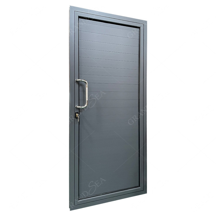 Chinese supplier anti rust waterproof aluminum alloy panel  security door interior swing aluminium bathroom door casement door