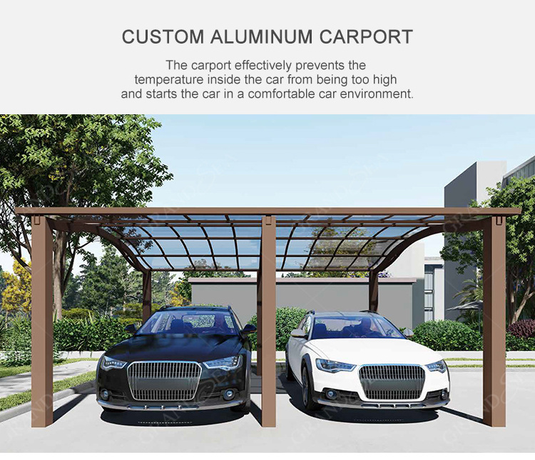 Custom home use modern aluminium car parking shed carports used metal carports sale