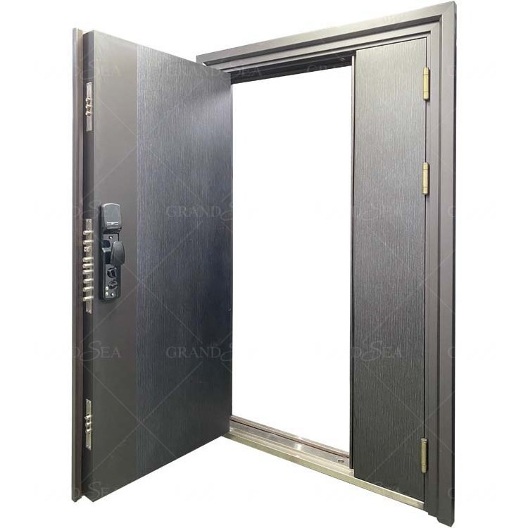 Philippines Price Customized Size One And Half Door Fire Rated Entrance Turkish Heavy Metal Steel Door