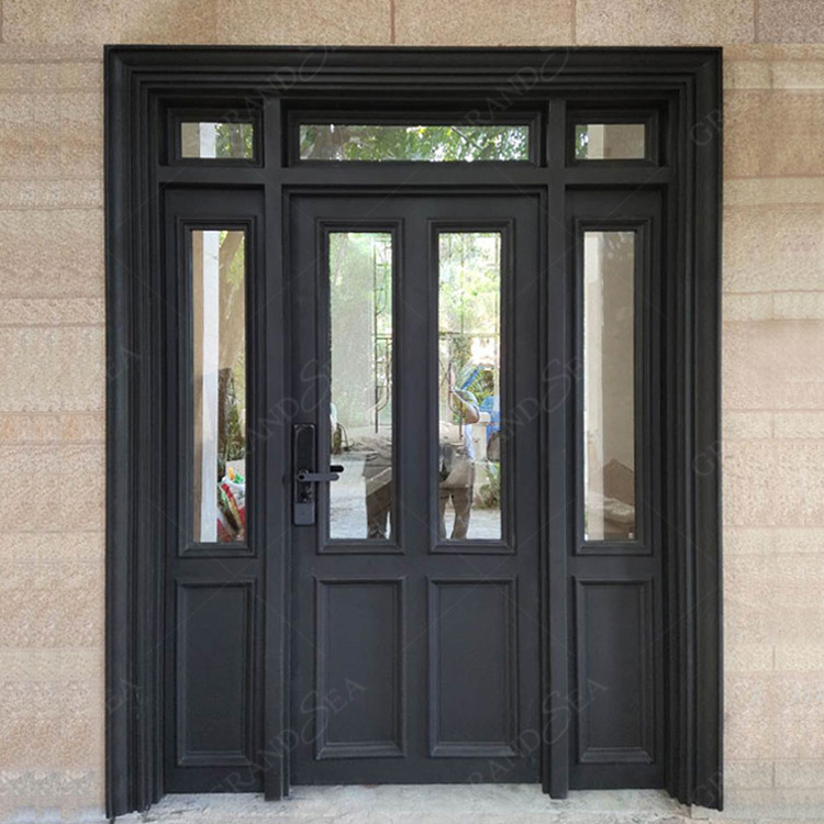 French Door Black Trade Door Iron Grill Design Lowes Wrought Iron Exterior Entry Doors With Glass