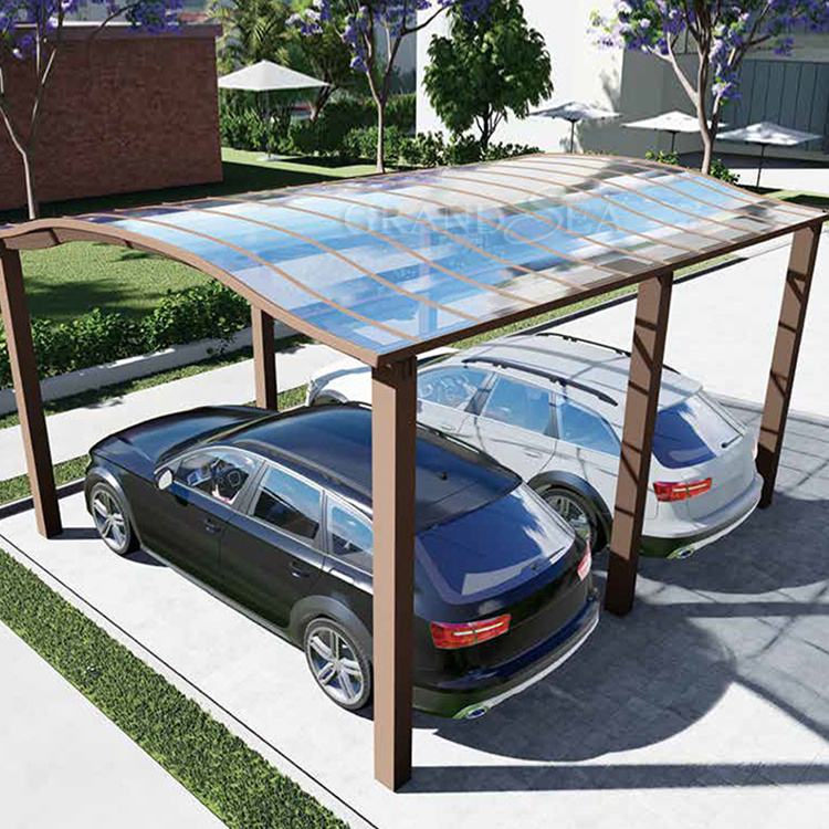 Free Standing UV Protection Car Garages aluminum Carport Polycarbonate Roof Aluminum Carport Garage