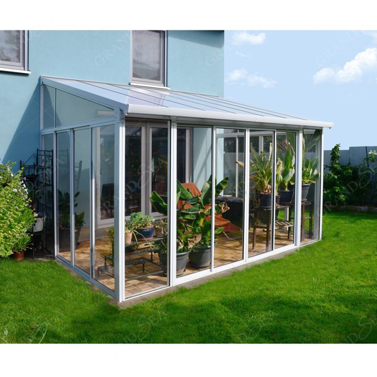 Factory Insulation Glass Aluminum Frame Sunroom For Swimming Pool Houses Green Tempered Glass Aluminium Profile