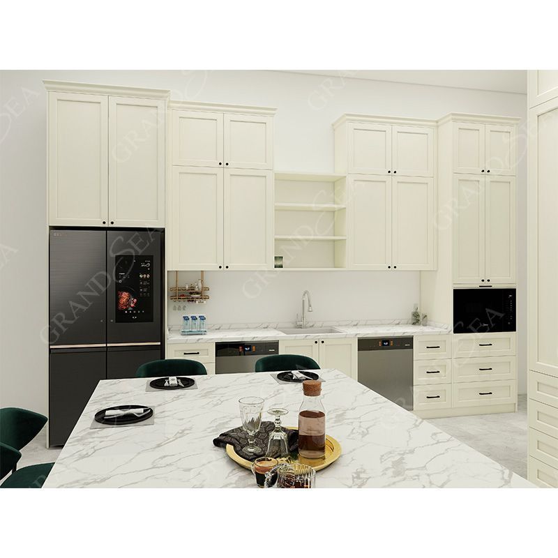 Luxury Malaysia High Gloss Acrylic Kitchen Cabinet With Large Island