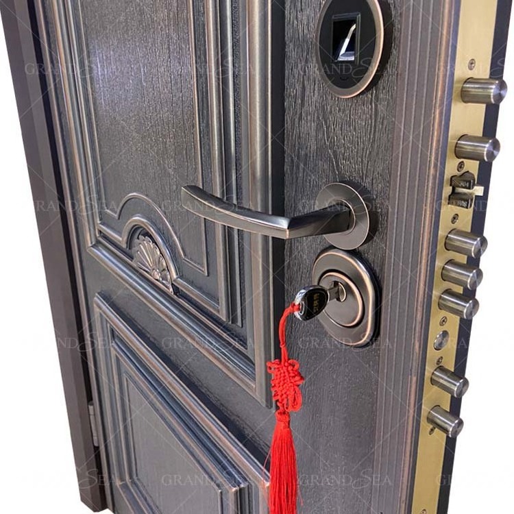 Best quality Factory Casting Aluminum Front Entrance Door Main Door Iron Gate Design Luxury Security One and Half Door