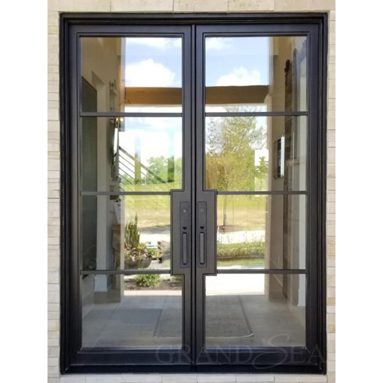 european standard double panels swing style entry doors black wrought iron iron single safety swing door design