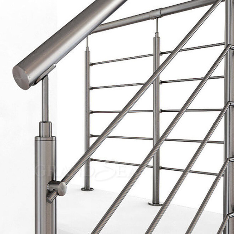 Residential use tubular steel railing stainless steel handrail railing baluster systems