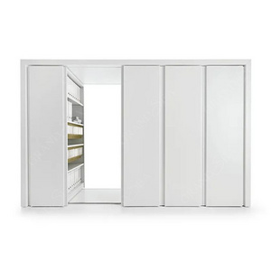 Modern Bedroom Furniture Australian Style White Wood 4 Doors Sliding Wardrobe Cabinet