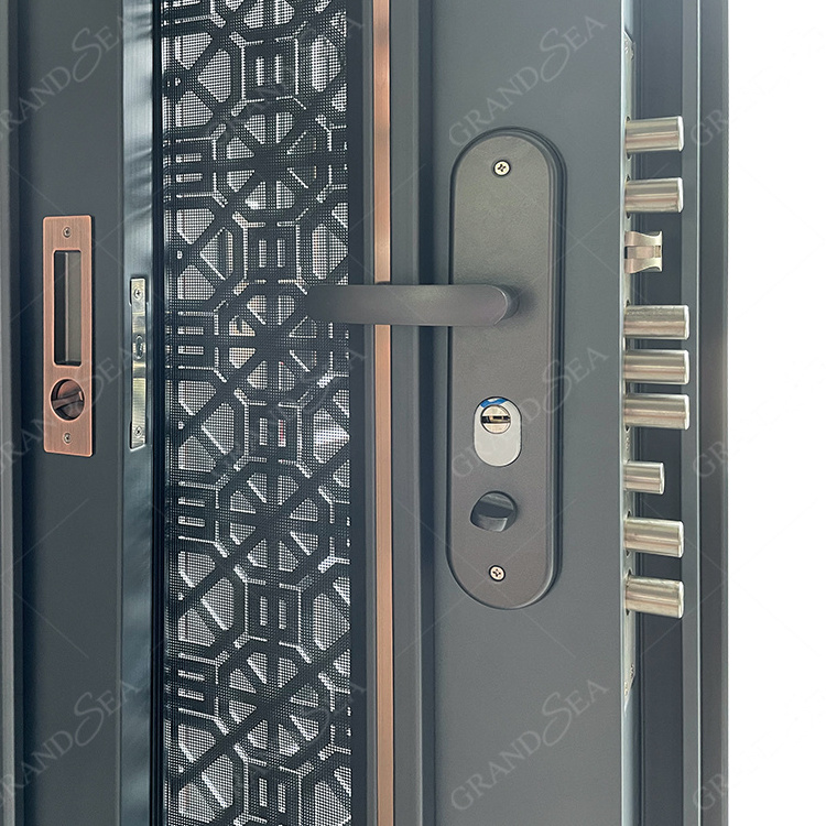 European Steel Panel Security Metal Door Indoor Swing Door Removable Frame Multi-Panel Steel Panel Door