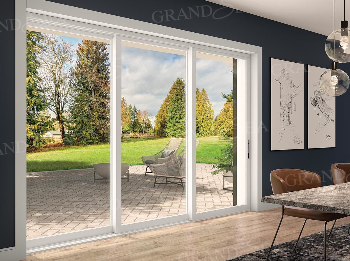 Modern Garden Villa Automatic Aluminum Glass Door System With Screen Double Glass Sliding Door