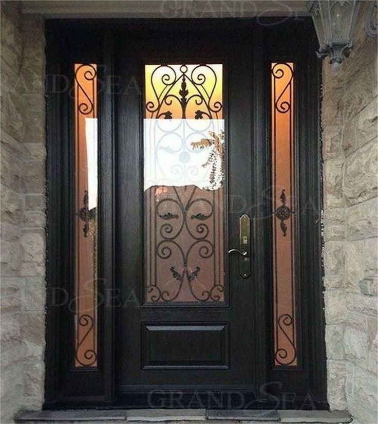 Exquisite Luxury Custom Residential Entrance Cast Iron Security Anti-Theft Door Smart Lock Home Wrought Iron Door