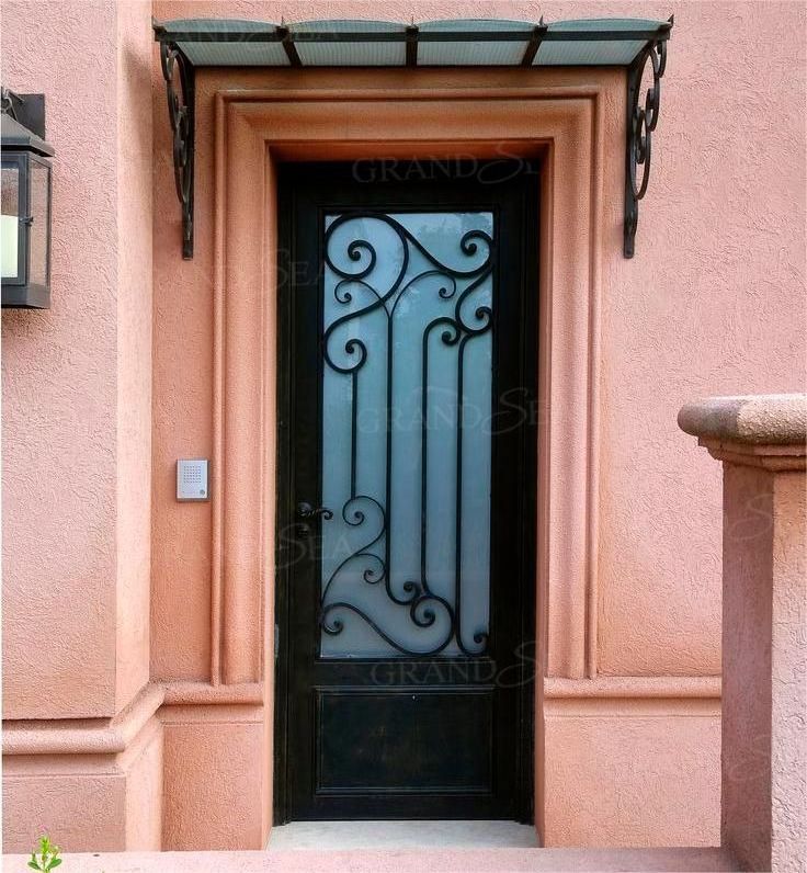 Exquisite Luxury Custom Residential Entrance Cast Iron Security Anti-Theft Door Smart Lock Home Wrought Iron Door