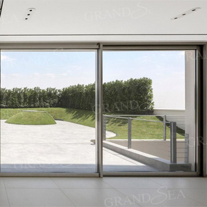 Multi-Panel Aluminum Profile Frame Tempered Glass Sliding Balcony Door Hurricane Resistant High Quality Design