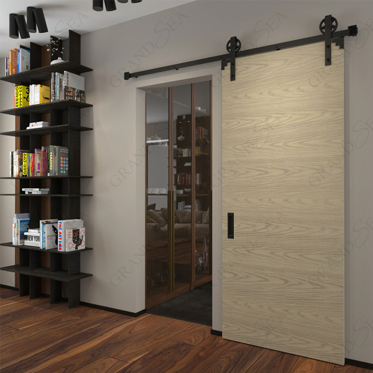 Grandsea Premium Farm Barn Door Wooden Design Interior Hanging Sliding Partition Wooden Barn Door