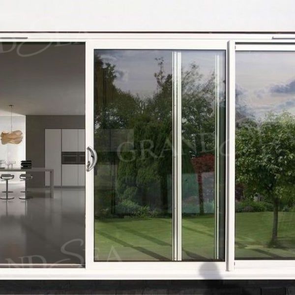 Multi-Panel Aluminum Profile Frame Tempered Glass Sliding Balcony Door Hurricane Resistant High Quality Design