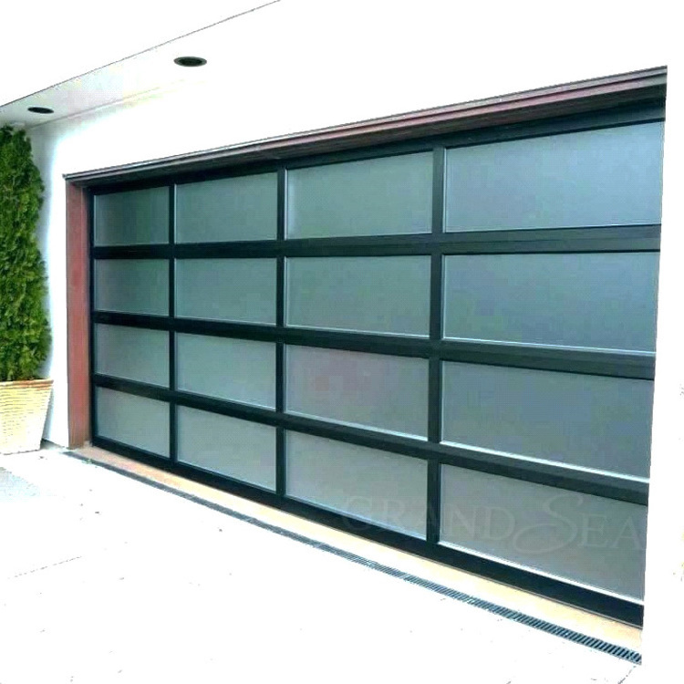 Grandsea New Design Remote Control Aluminum Alloy Glass Lifting Garage Door Electric Automatic Garage Door