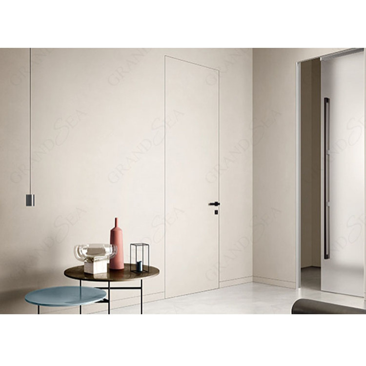 China Top Supplier Low Price High Quality Hidden Solid Wood Door Corridor Bedroom Partition Wooden Door Hidden Door