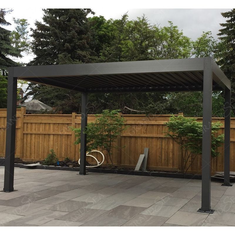 Cheap Price Customized Aluminum Alloy Louvered Pergola Gazebo with Remote-Control Electric Pergola Aluminium Outdoor