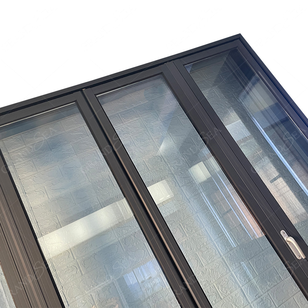 Cheap Price Customized Aluminum Double Glazed Soundproof Folding Windows For Sale Aluminum Glass Folding Windows