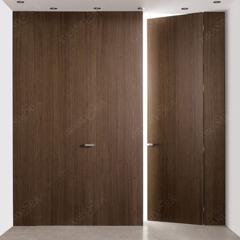 Grandsea Fancy Simple Design Hidden Solid Wood Invisible Door White Painted Interior Solid Wood Invisible Doors For Houses