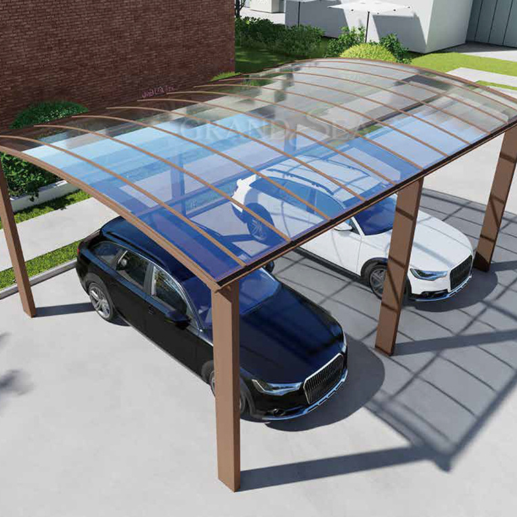 Outdoor Garden Building Carport Single Cantilever Carport Aluminium Polycarbonate Metal Canopy