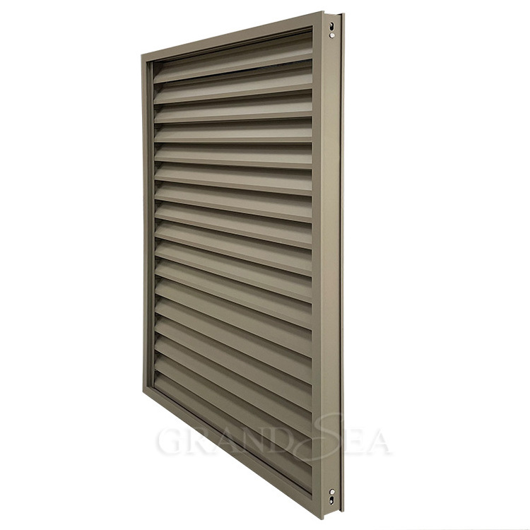 Anti-Rusted Exterior Security Aluminium Louver Windows with Fly Screen Interior Metal Adjustable Louver Window For Bathroom