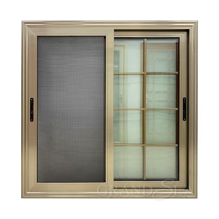 Grandsea Customized Aluminum Turn Slide Door Window Reception Glass Windows Aluminum Sliding Window for Home