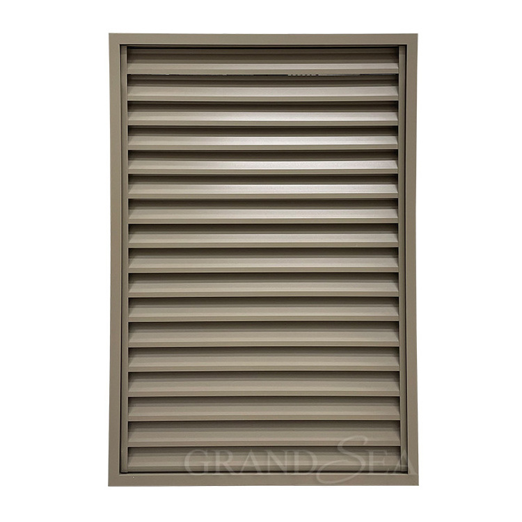 Anti-Rusted Exterior Security Aluminium Louver Windows with Fly Screen Interior Metal Adjustable Louver Window For Bathroom