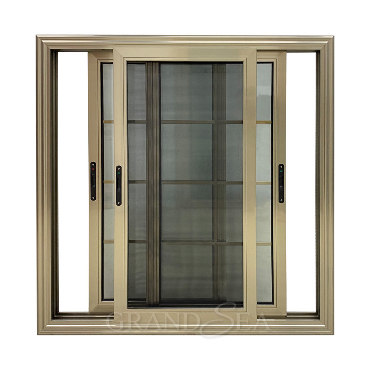 Grandsea Customized Aluminum Turn Slide Door Window Reception Glass Windows Aluminum Sliding Window for Home