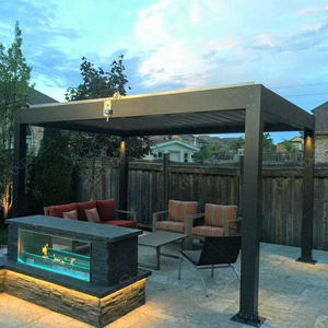 Cheap Price Customized Aluminum Alloy Louvered Pergola Gazebo with Remote-Control Electric Pergola Aluminium Outdoor