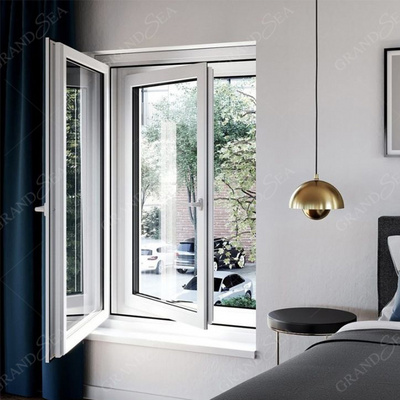 French Style UPVC windows double glazing swing PVC casement window