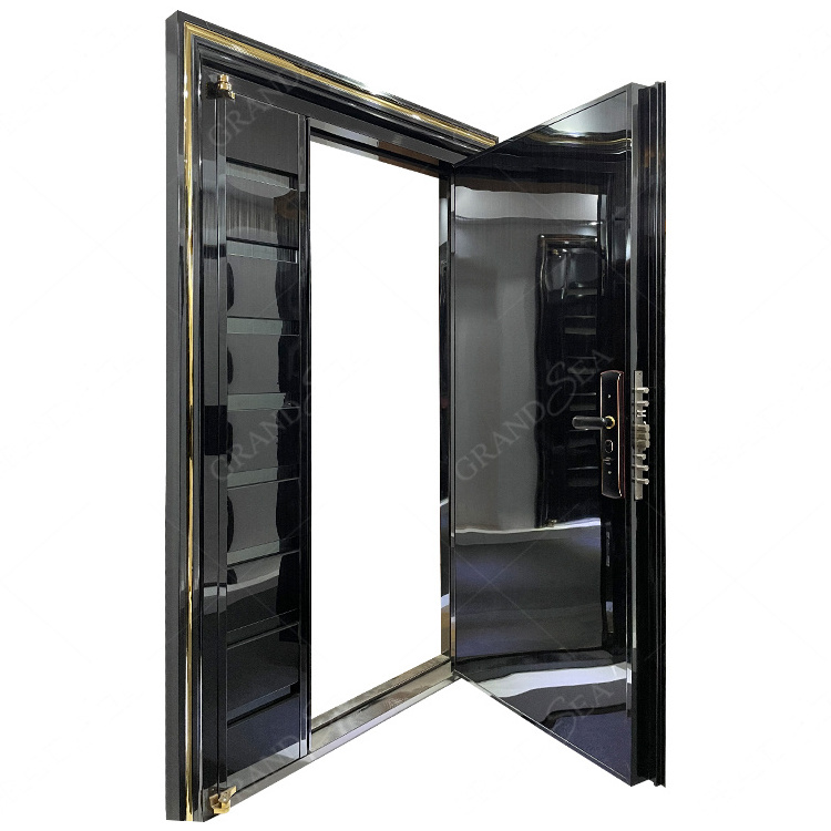 high quality modern design philippines glass stainless steel door