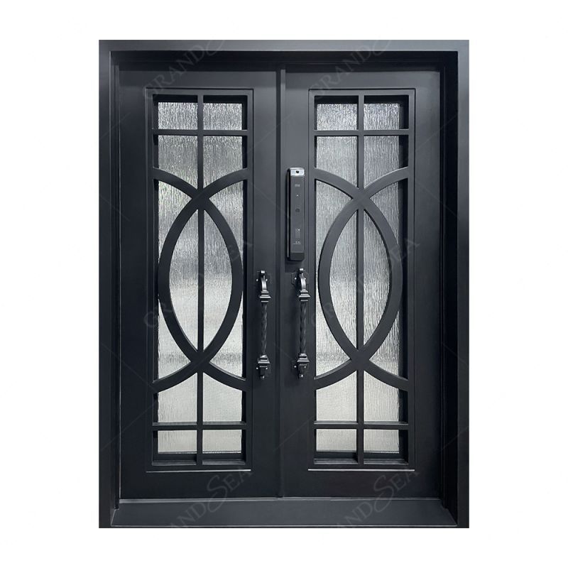 Exquisitely Designed Modern Exterior Arches Double Front Main  Wrought Iron Exterior Door Design