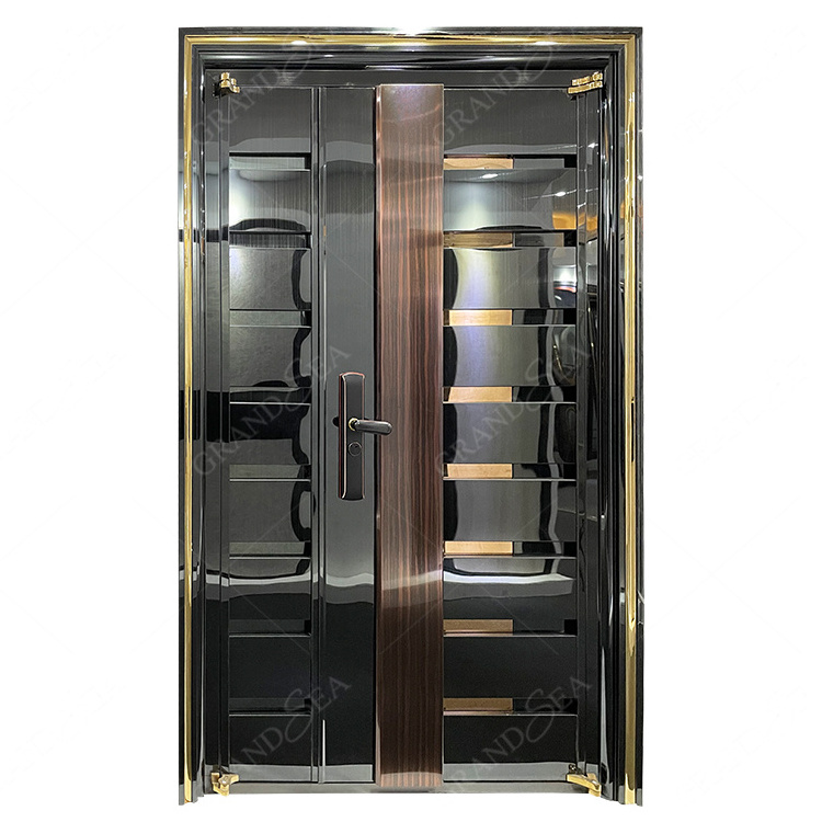 high quality modern design philippines glass stainless steel door