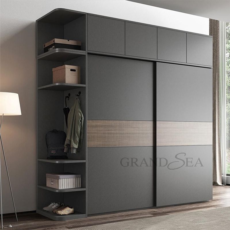 China Manufacturer Direct Selling High Quality Bedroom Furniture Clothes Storage Solid Wood Wardrobe