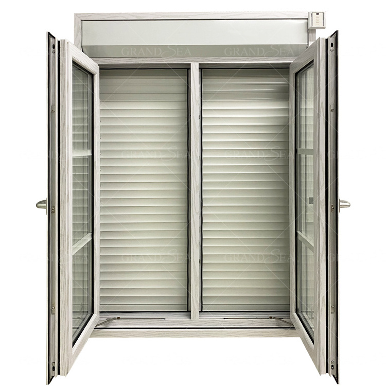 Anti-theft Automatic Roller Shutters Aluminum Swing Window With Electrical