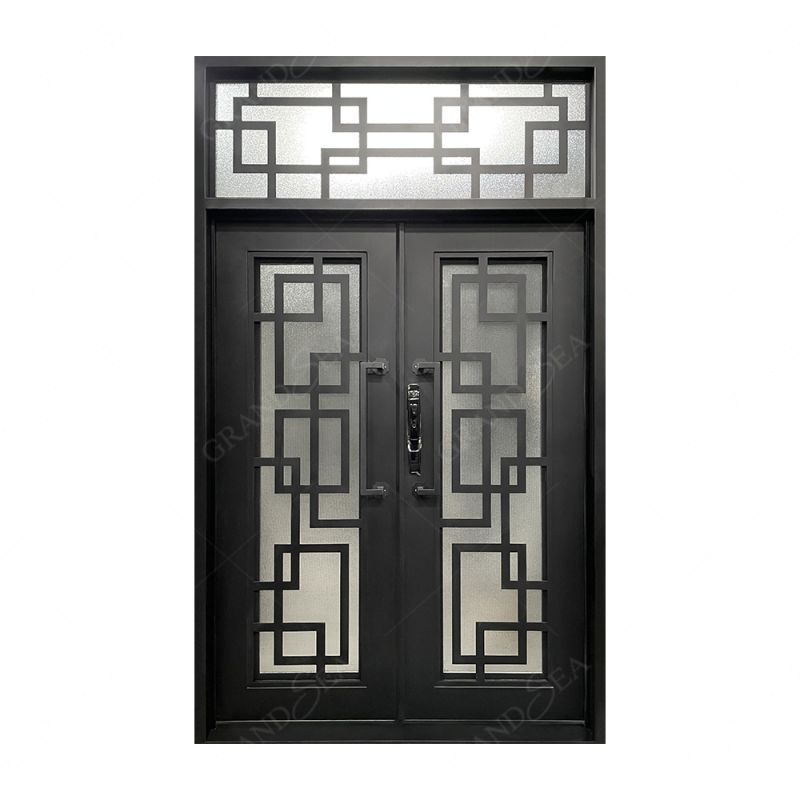 Exquisitely Designed Modern Exterior Arches Double Front Main  Wrought Iron Exterior Door Design