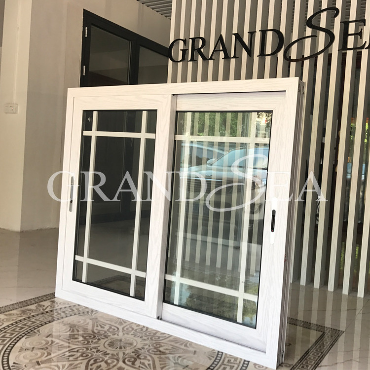 pure white aluminum framed glazed 3 guide sliding window with mosquito net fenster aluminum