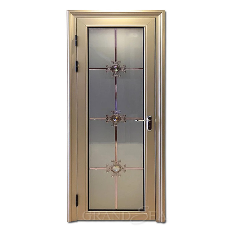 Nigeria Cheap price interior water proof toilet door design aluminium bathroom door