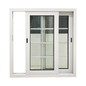 pure white aluminum framed glazed 3 guide sliding window with mosquito net fenster aluminum