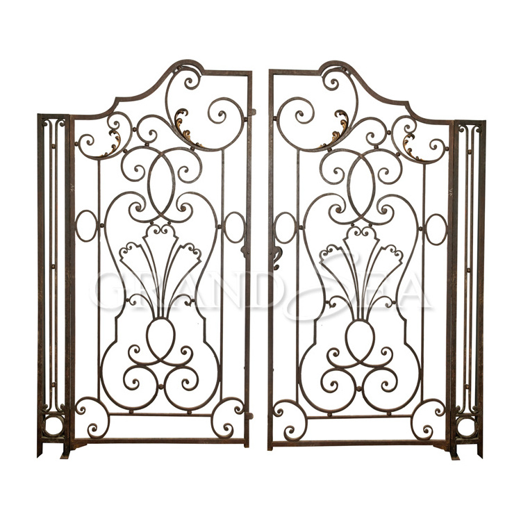 Hot sale high quality swing door opener wrought Iron main gate designs