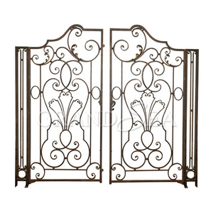 Hot sale high quality swing door opener wrought Iron main gate designs