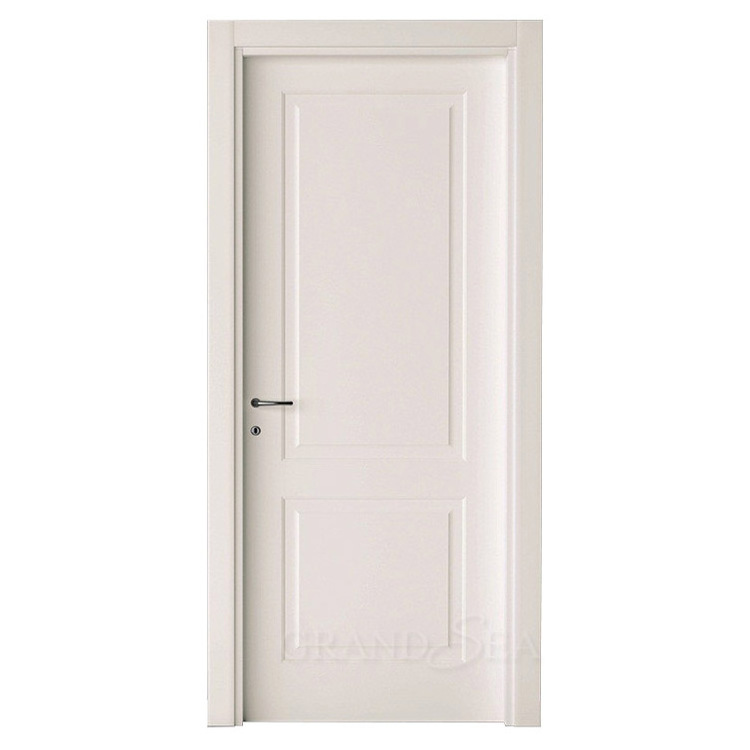 Good quality white color teak solid wood door modern designs bedroom sound proof