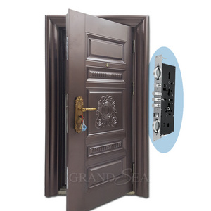 Storm and theft proof residential luxury exterior security steel doors